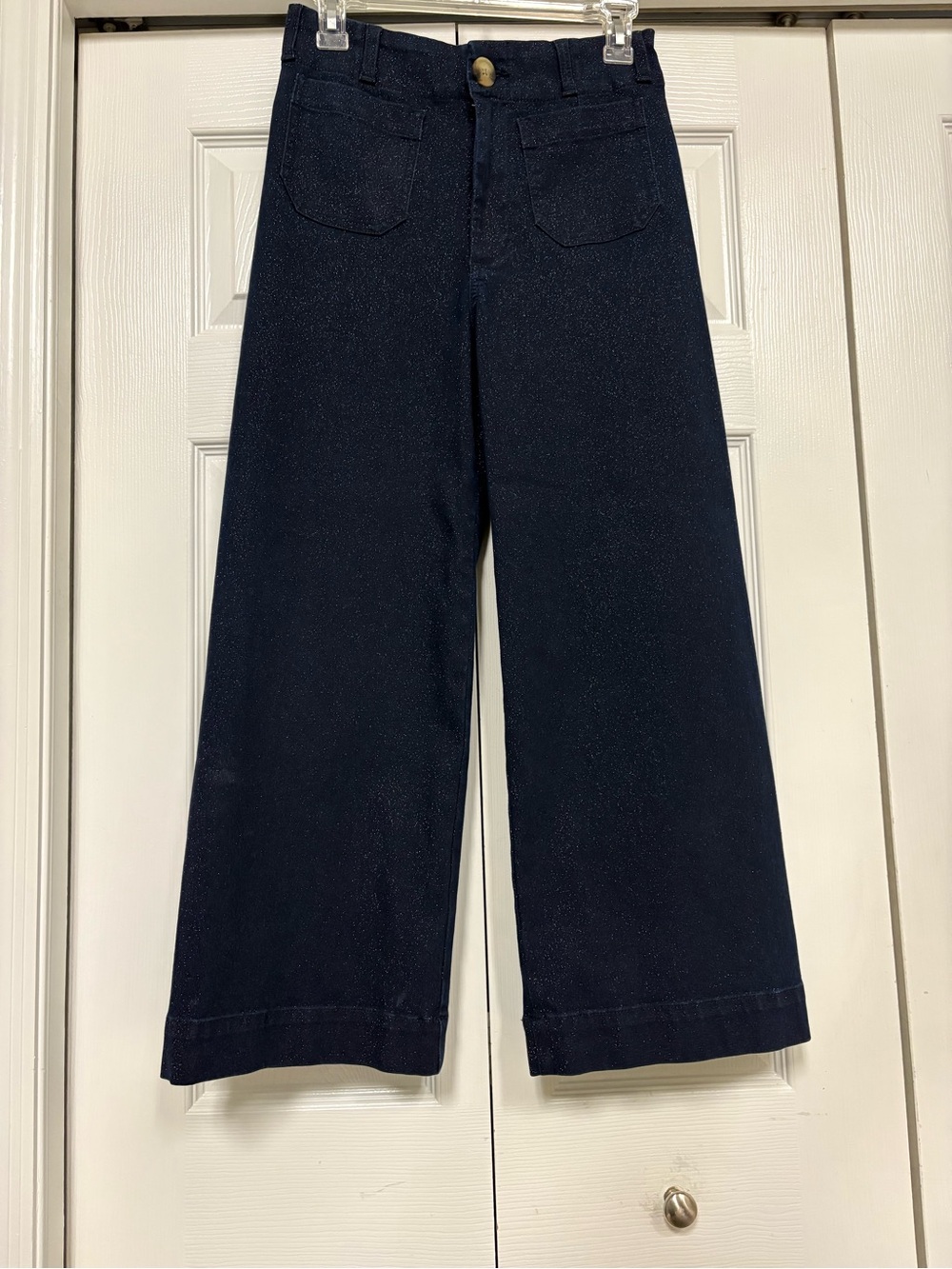 Maeve Sparkle Indigo Wide Leg Jeans - Picture 3 of 13
